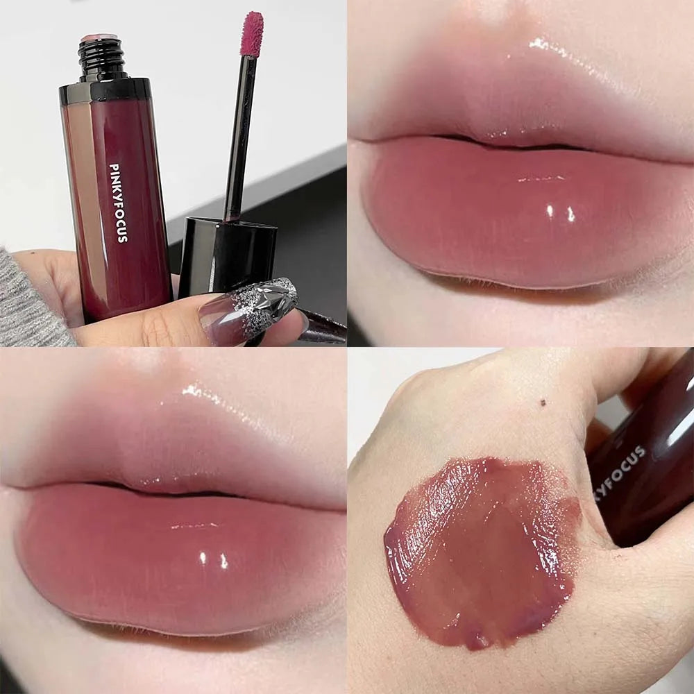 Rynx | Water Glass Lip Gloss Liquid Lipstick Waterproof Clear Moisturizing No Faded Color Gel Lipstick Makeup Women Korean Cosmetics