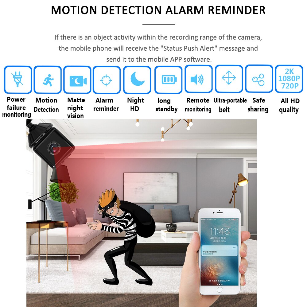 Lisslune | Mini HD Motion Detection Wifi Camera