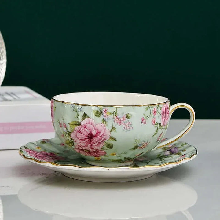 Lisslune | Elegant Bone China Porcelain Coffee Cup - Luxurious and Unique Design