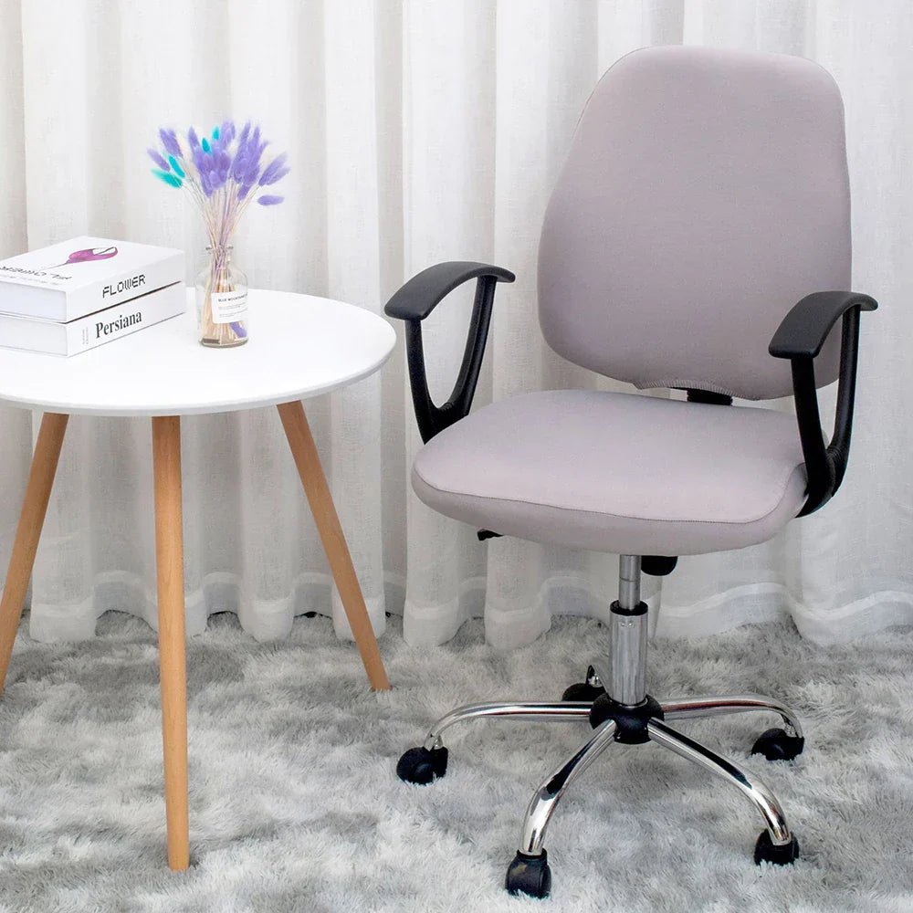 Lisslune | 2-piece Split Office Rose Chair Covers