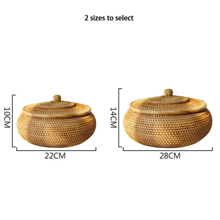 Lisslune | Elegant handwoven rattan storage chest - Stylish organizer for any room