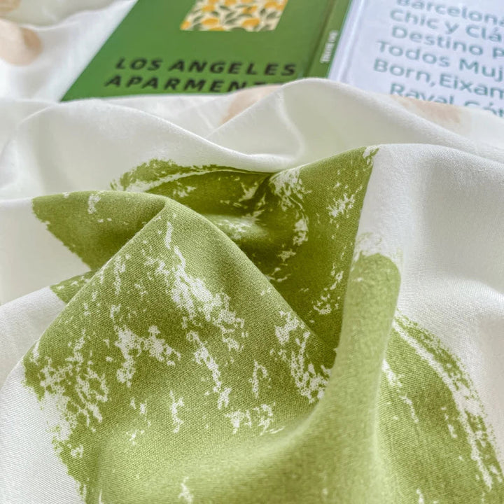 Rynx | Sweet green heart-shaped princess girl duvet covers Simple duvet cover bed sheet pillowcase washed cotton bedding