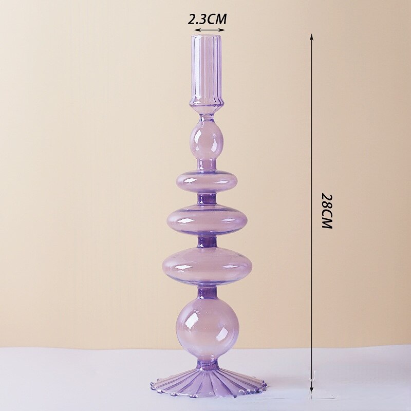 Lisslune | Lilac Candle Holder made of Glass