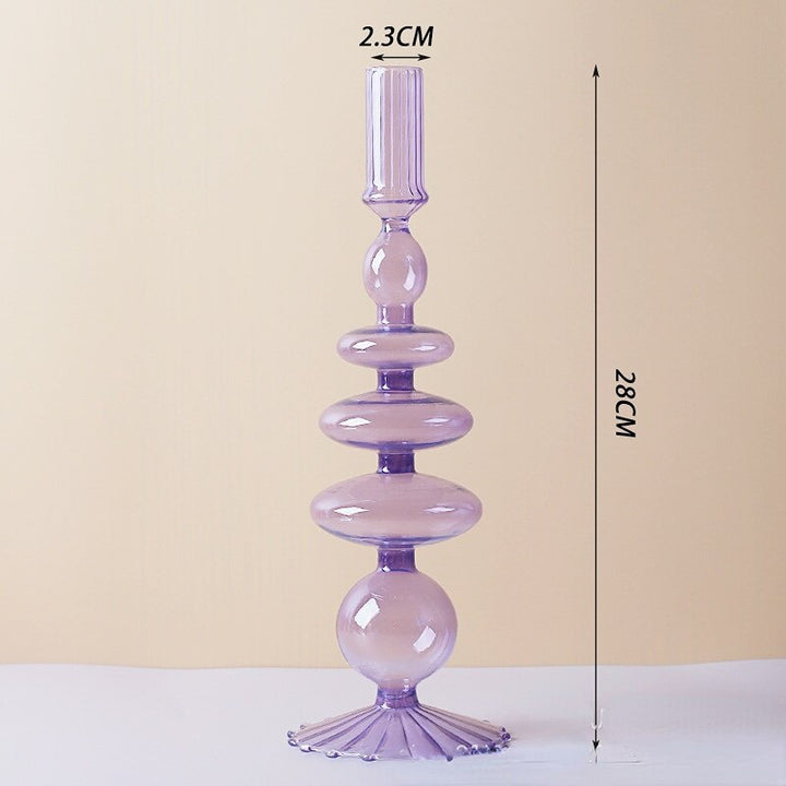 Lisslune | Lilac Candle Holder made of Glass