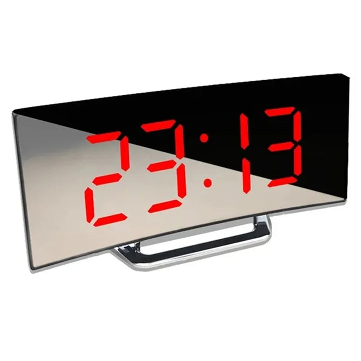 Lisslune | LED curved screen digital alarm clock with USB charging