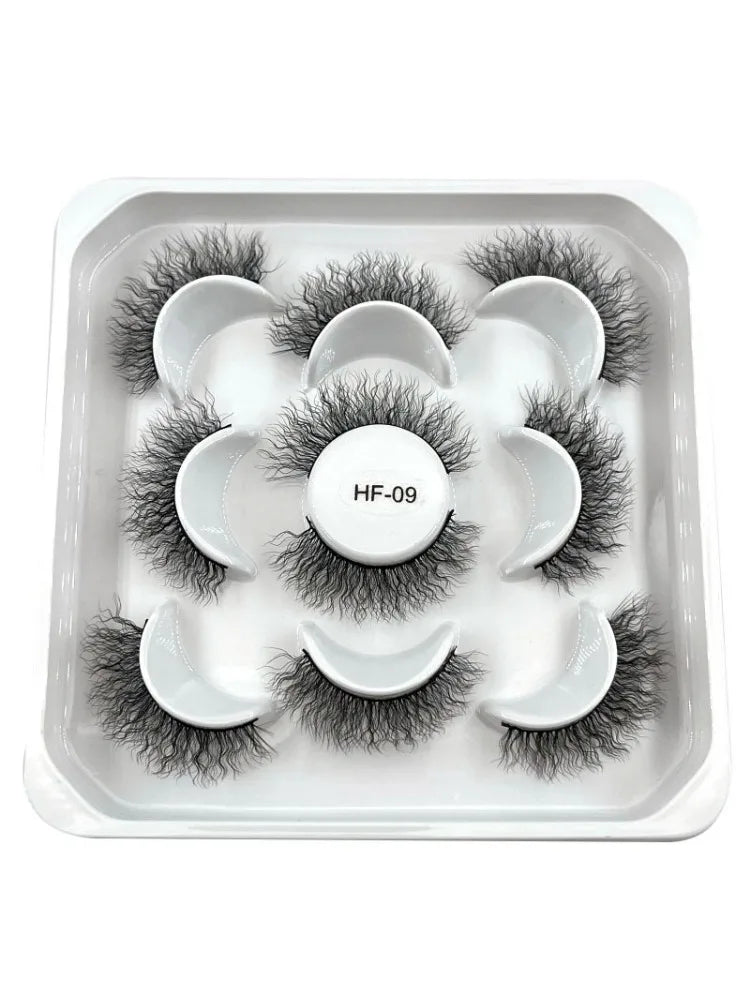 Rynx | New 5D Fluffy Curly Wool Lashes Minke Lashes Soft Natural Realistic Messy End Eye Extension Thick False Eyelashes Hotsale