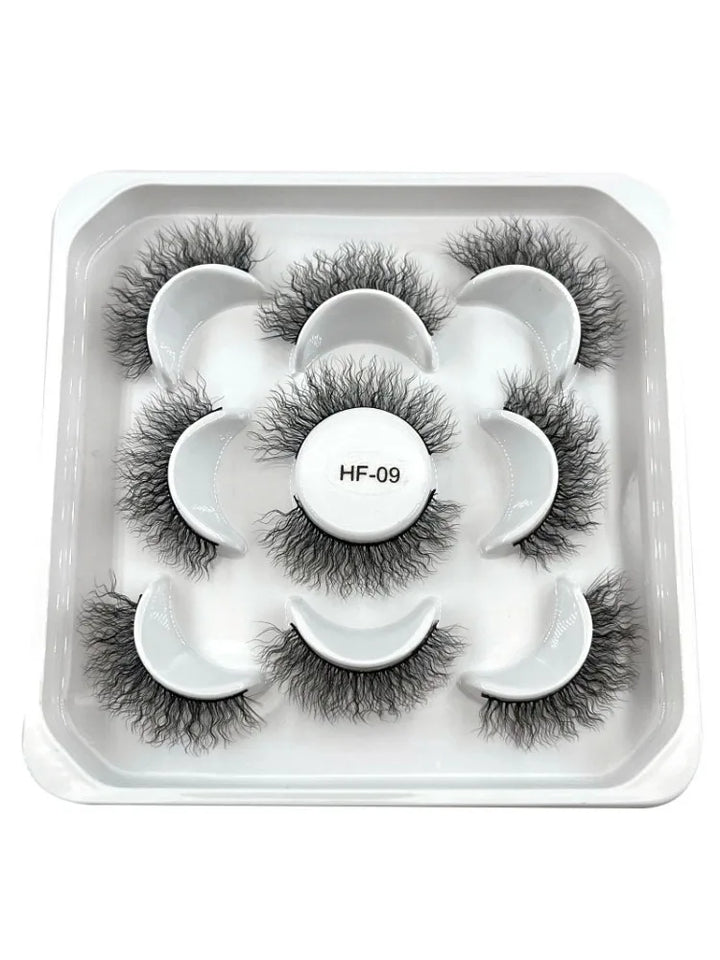 Rynx | New 5D Fluffy Curly Wool Lashes Minke Lashes Soft Natural Realistic Messy End Eye Extension Thick False Eyelashes Hotsale