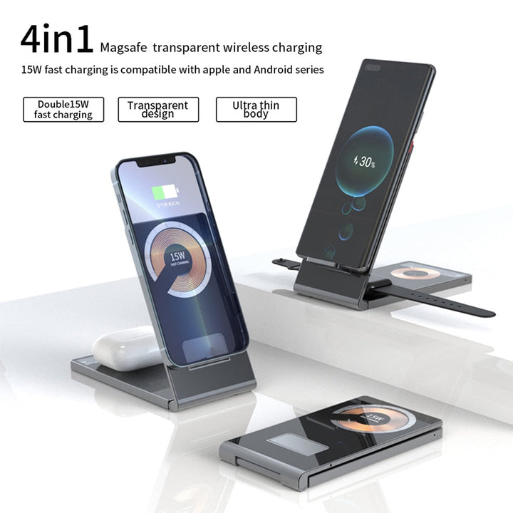 Lisslune | Clear Beam Foldable Magnetic Wireless Charger Stand