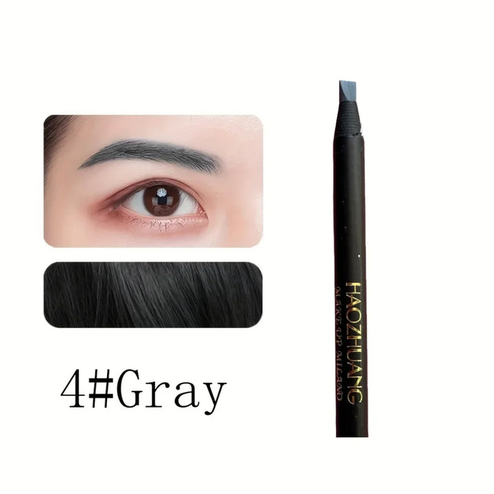 Rynx | High-Quality Pull Eyebrow Pencil Black Leather Makeup Wild Line Eyebrow Pencil Waterproof Hard Cap Flat Head Pencil White Pencil