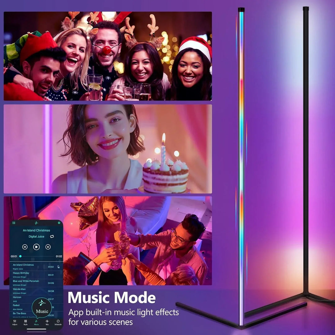 Lisslune | Smart RGB Floor Lamp - 16 Million Color Changing Mood Light