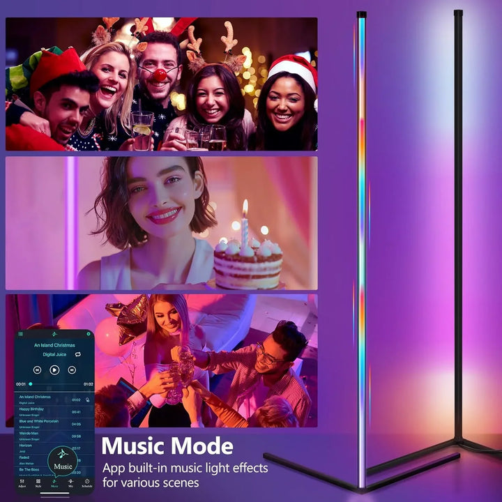 Lisslune | Smart RGB Floor Lamp - 16 Million Color Changing Mood Light