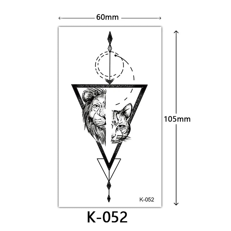 Rynx | New Temporary Tattoo Stickers Sexy Totem Butterfly Dreamcatcher Transfer Flash Tattoo Women Neck Hand Body Art Artificial Tattoos Men