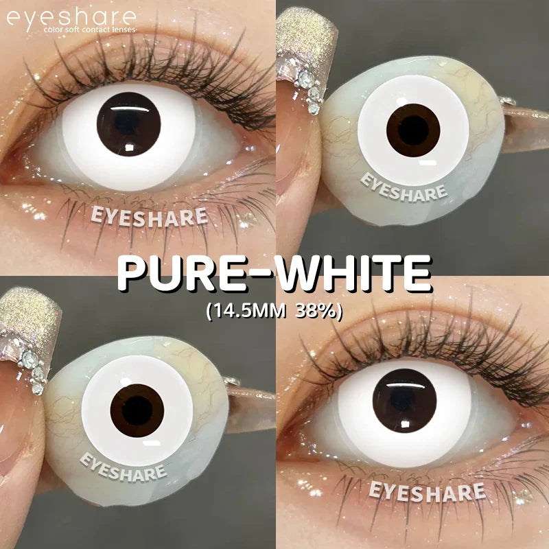 Rynx | Halloween lenses cosplay colors contact lenses for the eyes 1 pair black eye lens colored contact lenses white contact lenses blue lenses