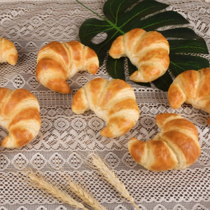 Lisslune | Realistic Golden Lava Croissant Bread Model - Ideal for Photography and Decorative Displays