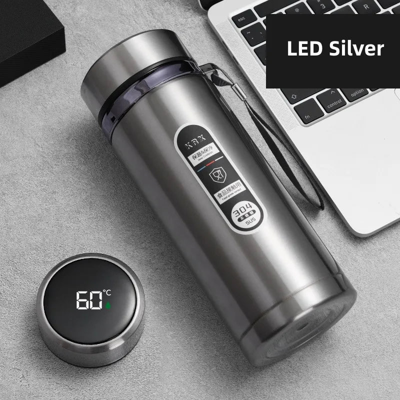 Lisslune | TempraBottle – Smart Thermos Bottle with LED Temperature Display (800ml–1L)