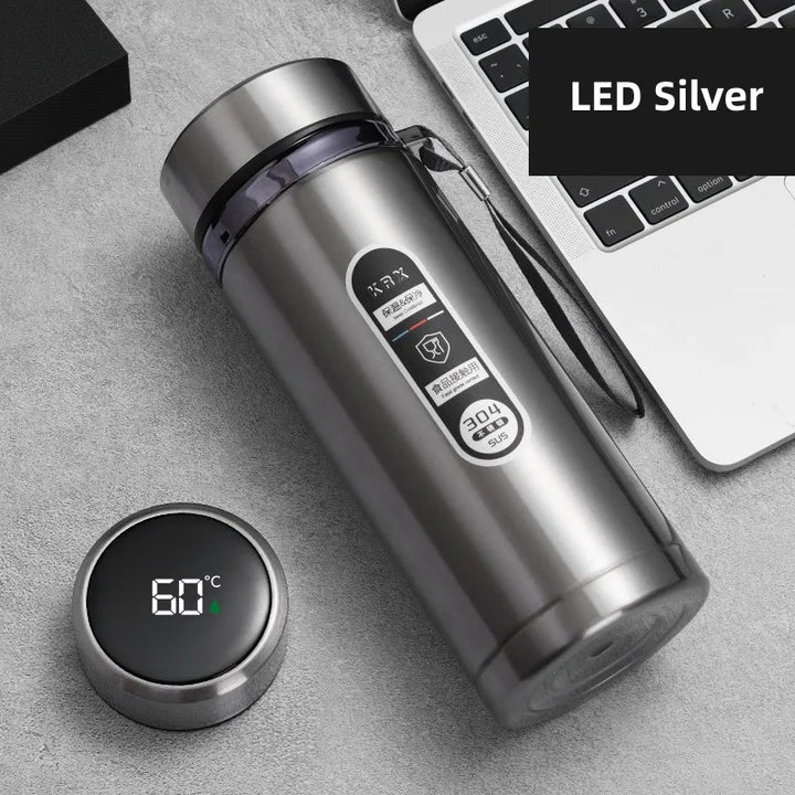 Lisslune | TempraBottle – Smart Thermos Bottle with LED Temperature Display (800ml–1L)