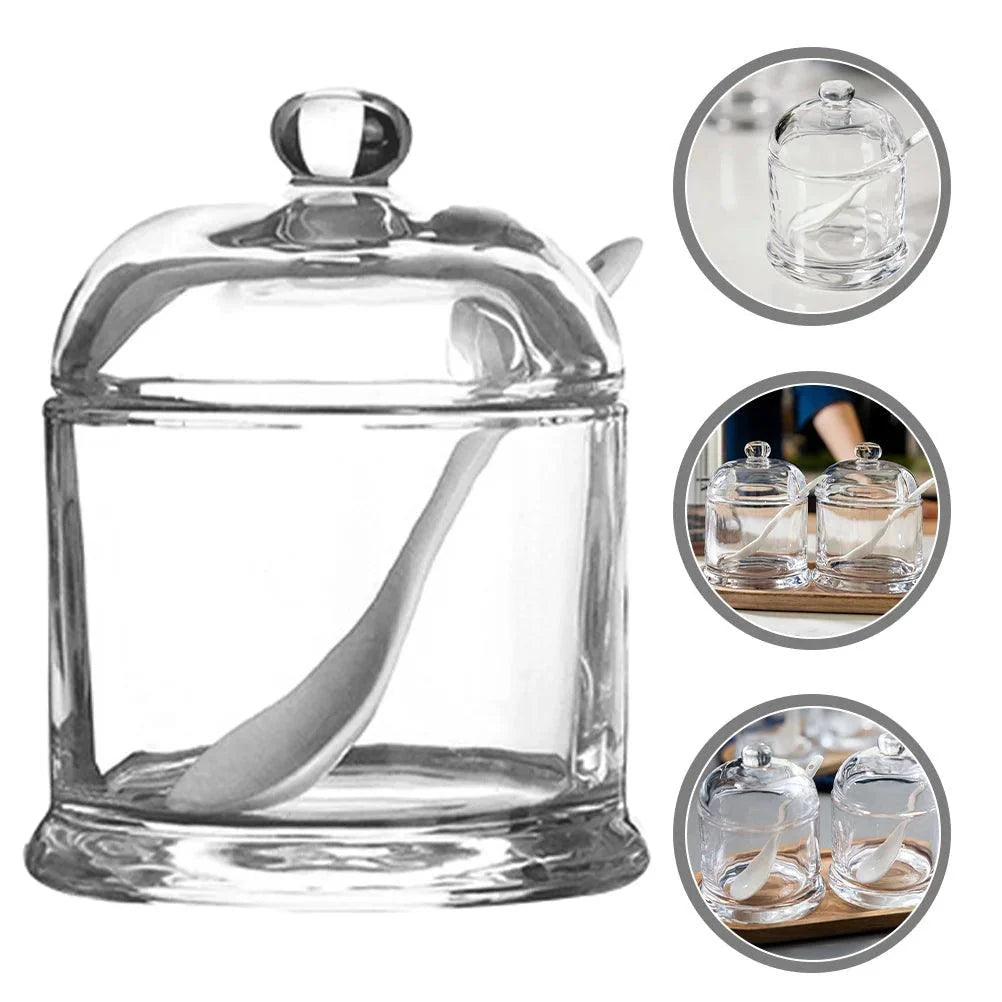 Lisslune | Elegant glass spice jars with lids for a high-end kitchen