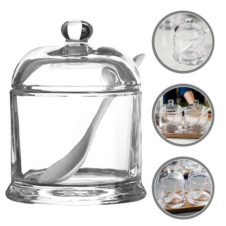 Lisslune | Elegant glass spice jars with lids for a high-end kitchen