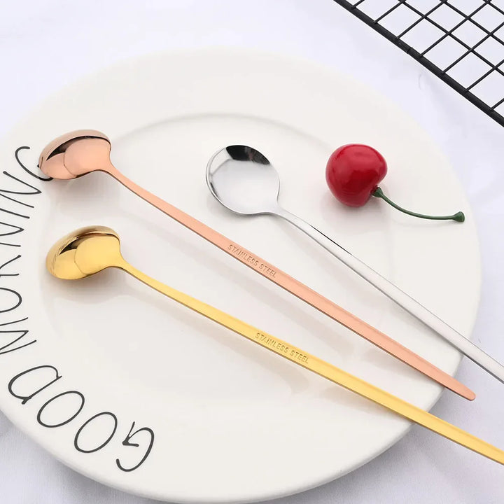 Lisslune | Golden 6-piece Long Handle Spoon Set