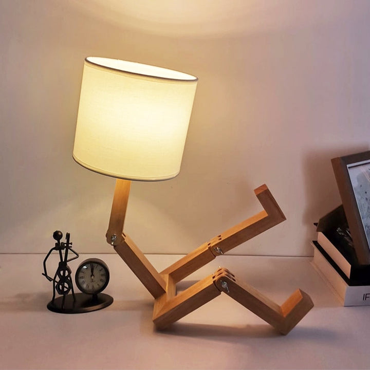 Lisslune | Thinker Wooden Robot Modern Night Lamp