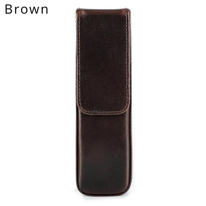 Lisslune | Elegant Real Leather Pen Organizer - Stylish Storage for Office and Travel