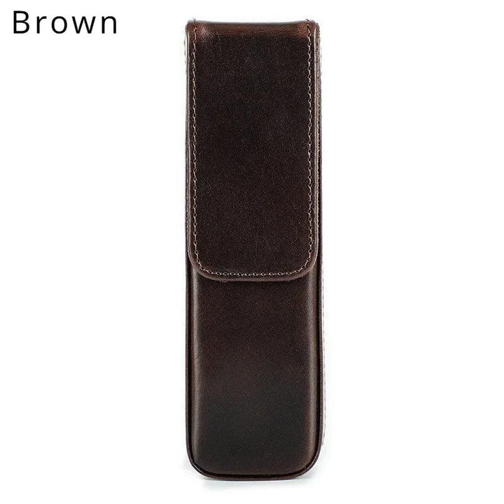 Lisslune | Elegant Real Leather Pen Organizer - Stylish Storage for Office and Travel