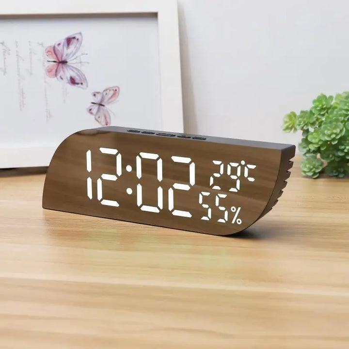 Lisslune | LED Digital Alarm Clock with Dual Display & Unlimited Snooze