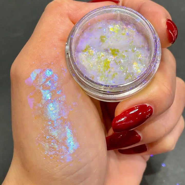 Rynx |1Jar Aurora Chameleon Snowflake Ultra-Thin Iridescent Nail Sequins Holographic Opal Eyeshadow Ice Glitter Nail Chameleon Flakes