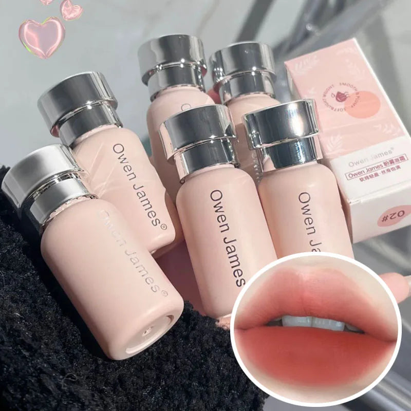 Rynx | 6 Colors Sexy Red Lip Lacquer Matte Non-Sticky Cup Makeup Waterproof Velvet Nude Cute Moisturizing Lip Mud Tint Korean Cosmetics