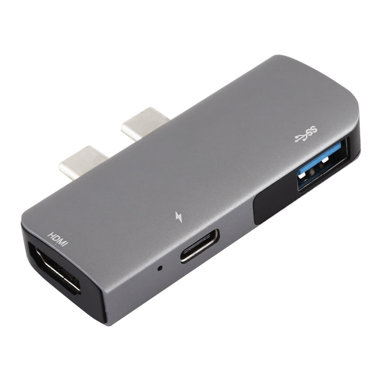 Lisslune | Double USB-C / Type-C to PD Port + USB 3.0 + HDMI Multifunctional Expansion HUB Adapter