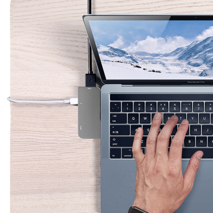 Lisslune | Double USB-C / Type-C to PD Port + USB 3.0 + HDMI Multifunctional Expansion HUB Adapter