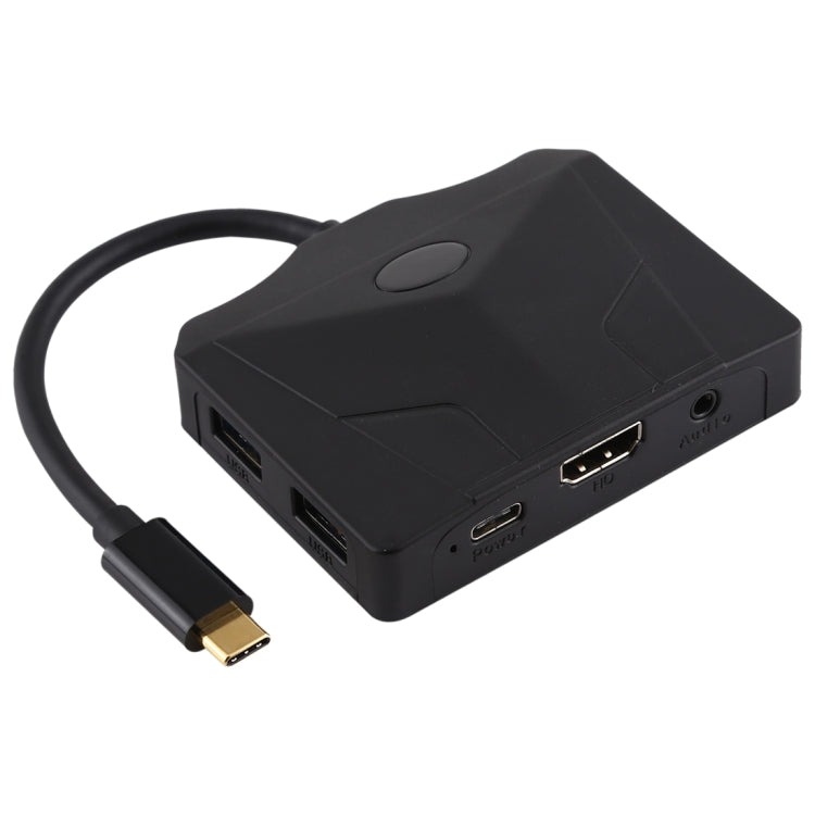 Lisslune | V178B USB-C / Type-C to USB 3.0 x 3 + USB-C / Type-C + HDMI + Audio port + SD / TF card reader Multi-Function HUB Adapter