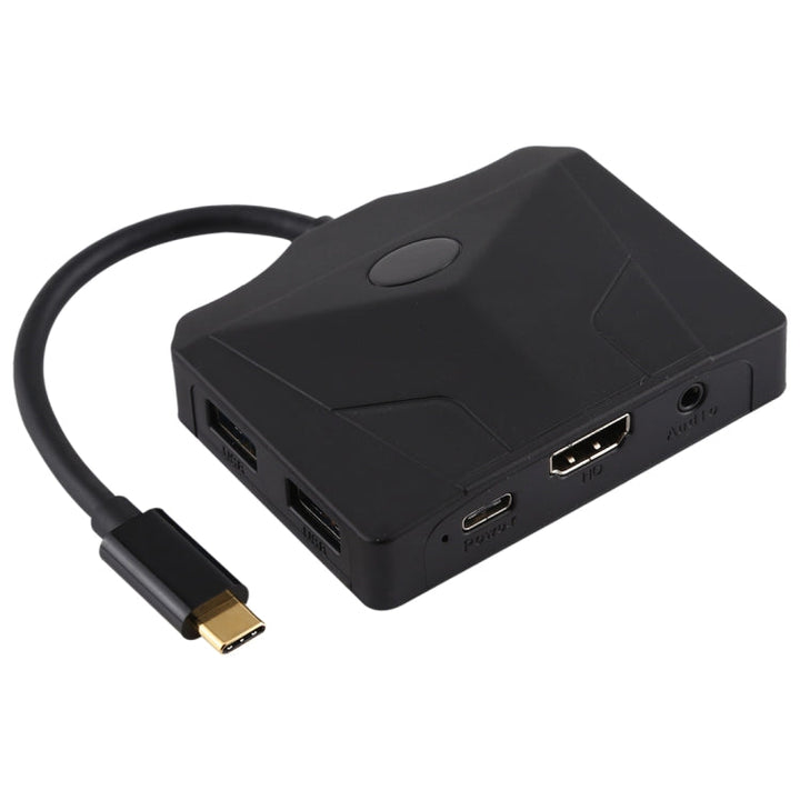 Lisslune | V178B USB-C / Type-C to USB 3.0 x 3 + USB-C / Type-C + HDMI + Audio port + SD / TF card reader Multi-Function HUB Adapter