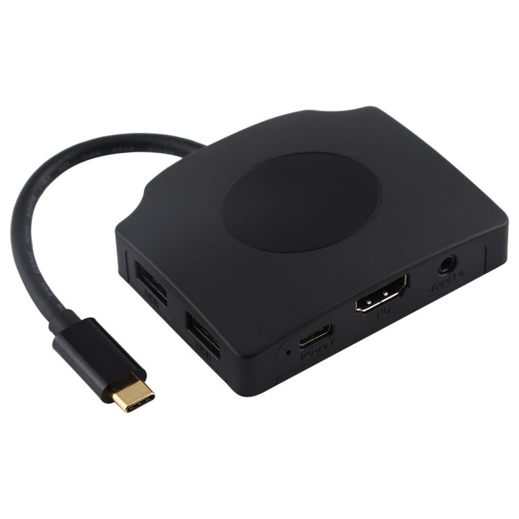 Lisslune | V178A USB-C / Type-C to USB 3.0 x 3 + USB-C / Type-C + HDMI + Audio port + SD / TF card reader multifunctional hub adapter