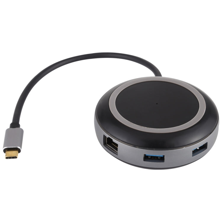 Lisslune | USB-C / Type-C to USB 3.0 x 3 + USB-C / Type-C + HDMI + RJ45 + SD / TF Card Reader Multifunction HUB Adapter