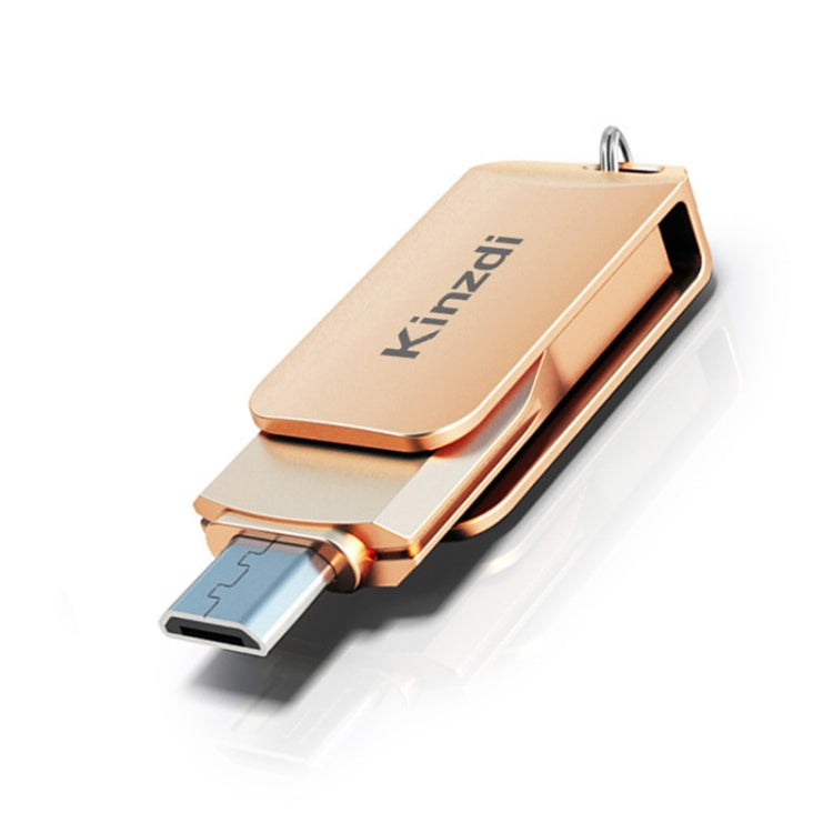 Lisslune | Kinzdi 128GB USB + Type-C interface metal twister flash drive V8 (Rose gold)