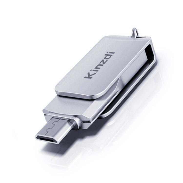 Lisslune | Kinzdi 128GB USB + Type-C Interface Metal Twister Flash Disk V8 (Silver)
