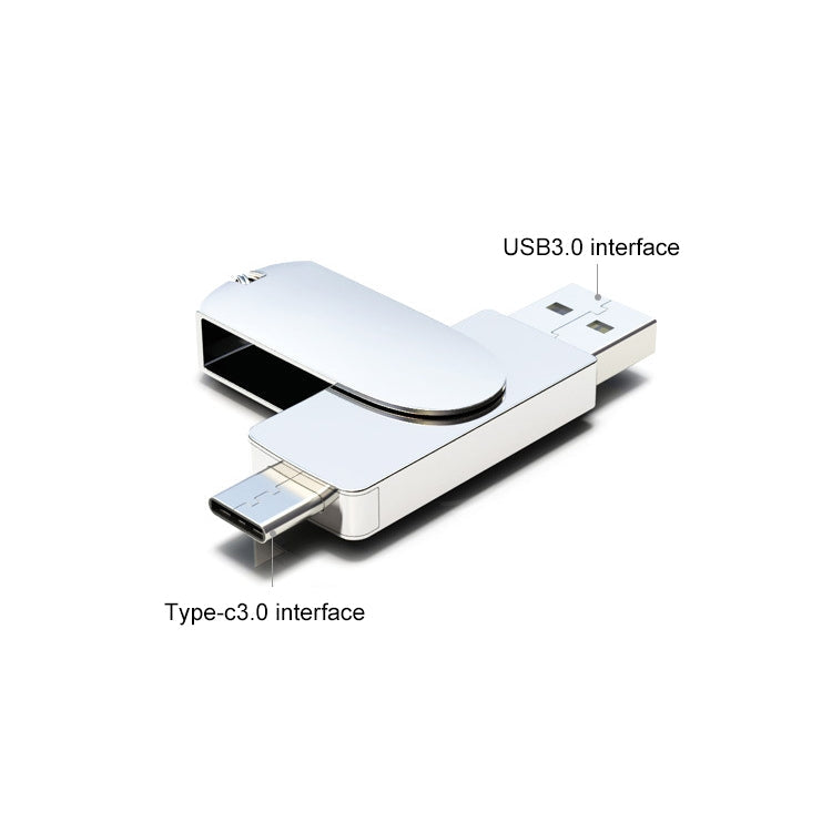 Lisslune | Kinzdi 256GB USB 3.0 + Type-C 3.0 Interface Metal Twister Flash Disk V11 (Rose Gold)