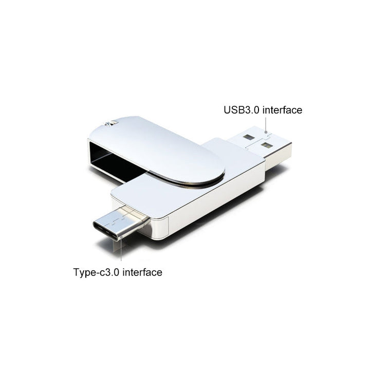 Lisslune | Kinzdi 128GB USB 3.0 + Type-C 3.0 interface metal twister flash drive V11 (Rosegold)