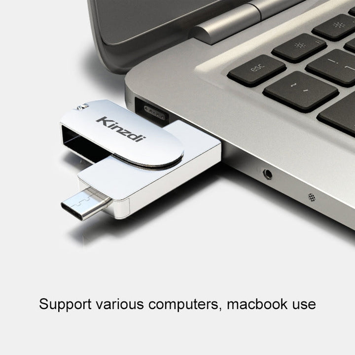 Lisslune | Kinzdi 128GB USB 3.0 + Type-C 3.0 interface metal twister flash drive V11 (Rosegold)