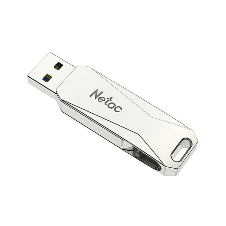 Lisslune | Netac U782C 128GB USB-C / Type-C + USB 3.0 360 Degree Rotation Zinc Alloy Flash Drive OTG U-Disk