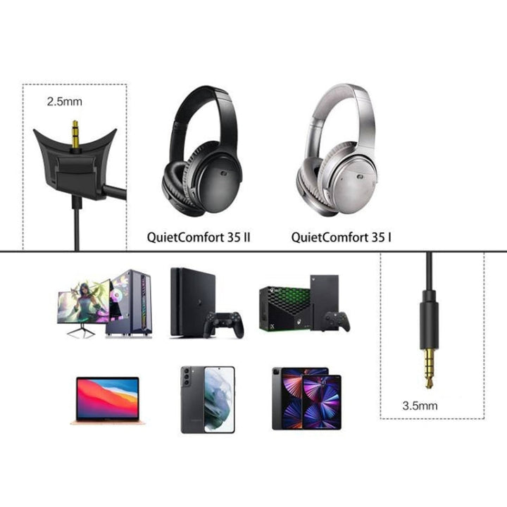 Lisslune | ZS0217 Gaming Noise Cancelling Headphone Cable for BOSE QC35I / QC35II