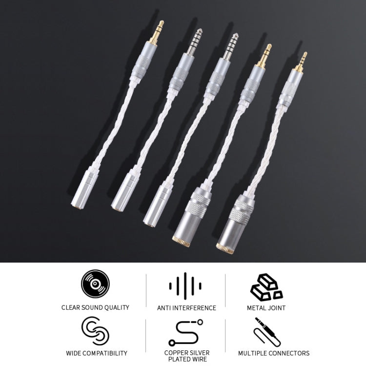 Lisslune | ZS0021 4.4mm Male to 2.5mm Female Balance Adapter Cable (Silver)