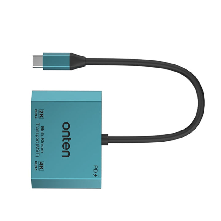 Lisslune | Onten M205 3 in 1 Type-C to HDMI+VGA+PD Fast Charging Video Converter (Green)