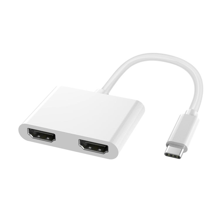 Lisslune | 4 in 1 multifunction USB-C / Type-C to PD USB-C / Type-C + USB 3.0 + Dual HDMI HUB Docking Station (White)