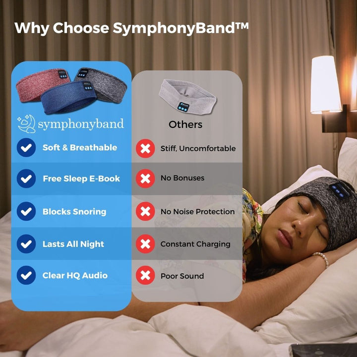 Lisslune | SymphonyBand Sleepband with Wireless Headphones – Comfortable Sleeping & Relaxing