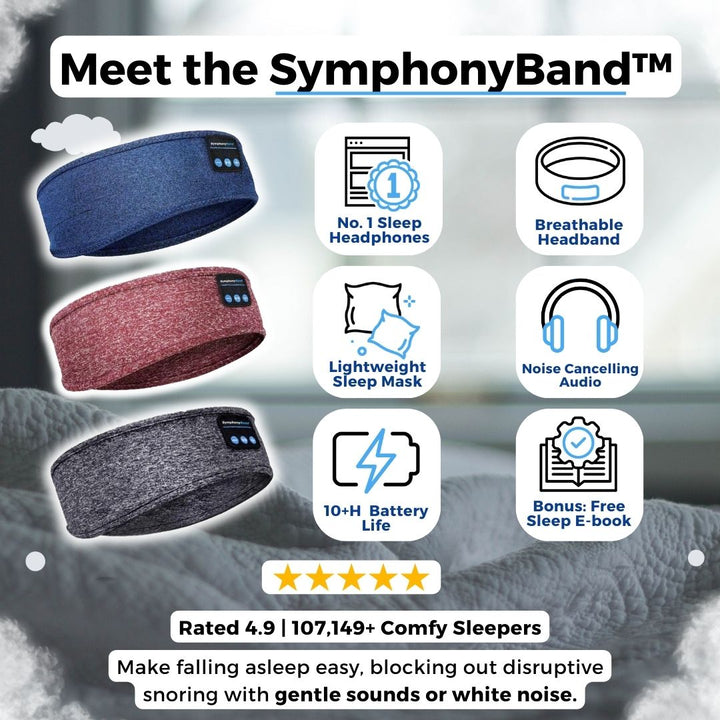 Lisslune | SymphonyBand Sleepband with Wireless Headphones – Comfortable Sleeping & Relaxing