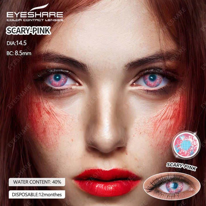 Rynx Cosplay Scary Pink 14.5mm 1 Pair | 1 Year