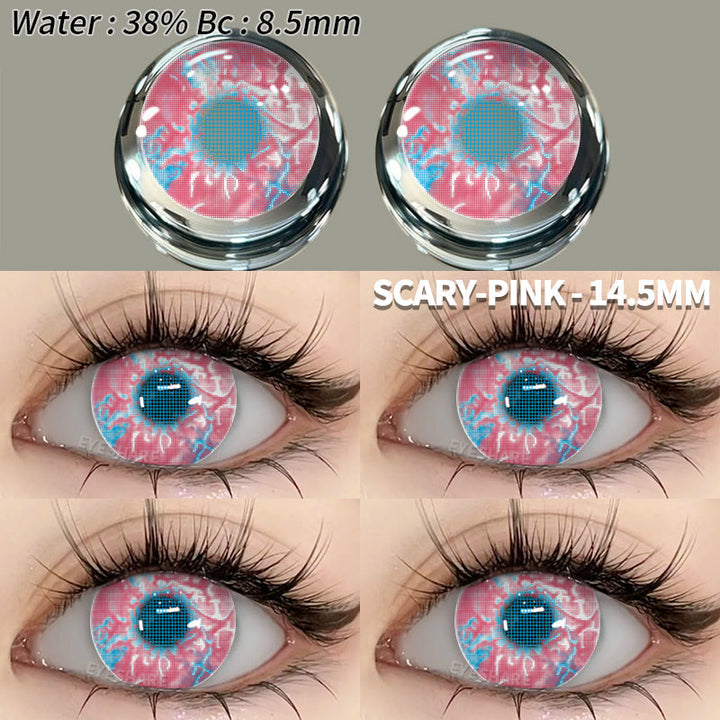 Rynx Cosplay Scary Pink 14.5mm 1 Pair | 1 Year