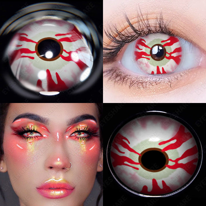 Rynx Cosplay Scary Red 14.5mm 1 Pair | 1 Year